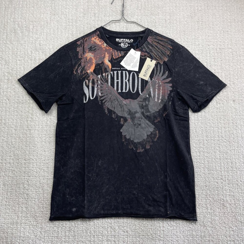 Buffalo David Bitton VTG Y2K Vultures Graphic  All Over Print Distressed Men M